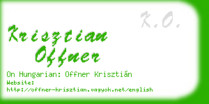 krisztian offner business card